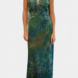 Vestido de Chiffon Moana con Estampado Inspirado en Monet - Elegancia y Estilo Acuarela