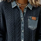 Simone Camisa Patchwork de Denim