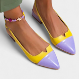 Grazia Sandalias Vibrantes con Punta Afilada y Tira Trasera para un Estilo Único