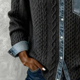 Simone Camisa Patchwork de Denim