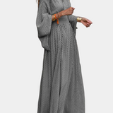 Vestido Maxi Geométrico Anelia con Encantador Escote en V