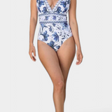 Conjunto de Traje de Baño de Una Pieza con Diseño Floral Ahria
