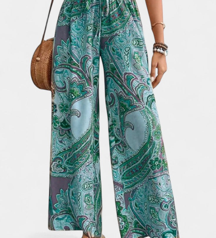 Vitoria Pantalones Veraniegos de Pierna Ancha para un Estilo Cómodo y Elegante