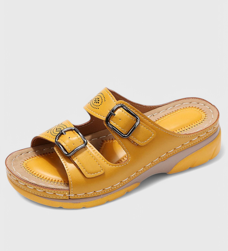 Tamsin Sandalias de Cuero con Diseños Ortopédicos para Máxima Comodidad