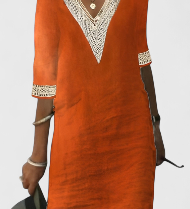 Vestido midi casual de elegancia sofisticada Malia