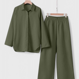 Conjunto de Dos Piezas en Lino y Algodón Skye con Estilo Relajado y Confortable