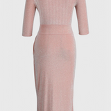 Alexa Vestido Maxi con Hombros Descubiertos, Abertura Elegante y Estilo Atractivo