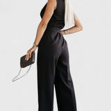 Camisa sin Mangas Montserrat Mono Elegante con Lazo y Caída Fluida