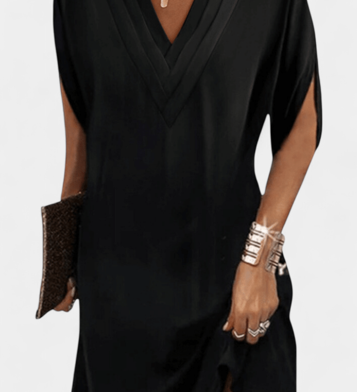 Vestido Shift Lesley Elegante con Escote en V para un look sofisticado