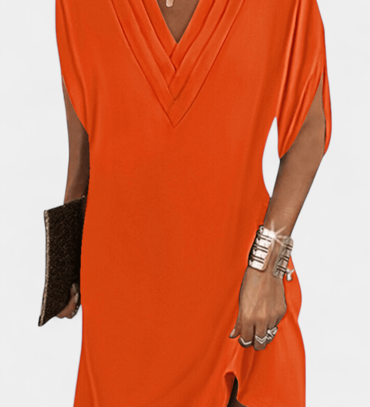 Vestido Shift Lesley Elegante con Escote en V para un look sofisticado