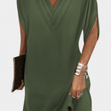 Vestido Shift Lesley Elegante con Escote en V para un look sofisticado