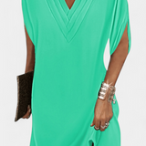Vestido Shift Lesley Elegante con Escote en V para un look sofisticado