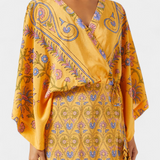 Vestido Boho Candela con Estampado Floral y Escote en V Cruzado para un look con estilo