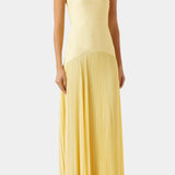 Vestido Maxi de Malla Deia con Elegantes Mangas Acampanadas