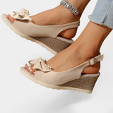 Beatriz Sandalias de Plataforma con Lazo y Correa Ajustable para un estilo cómodo y elegante