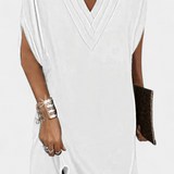 Vestido Shift Lesley Elegante con Escote en V para un look sofisticado
