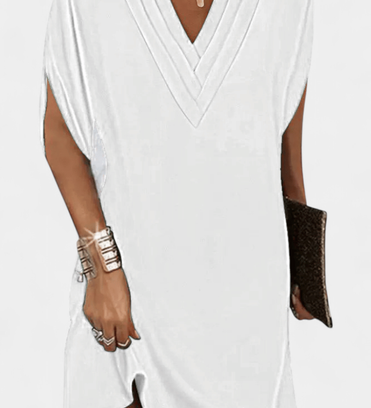 Vestido Shift Lesley Elegante con Escote en V para un look sofisticado