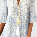 Vestido Zarahilde de Elegancia Sofisticada con Estampado Chic