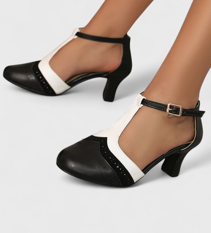 Nicole Zapatos deTacón Ortopédico con Encanto Vintage