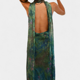 Vestido de Chiffon Moana con Estampado Inspirado en Monet - Elegancia y Estilo Acuarela