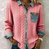 Simone Camisa Patchwork de Denim