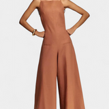 Belén Mono Halter de Pierna Ancha con Caída para un Look Radiante