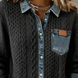 Simone Camisa Patchwork de Denim