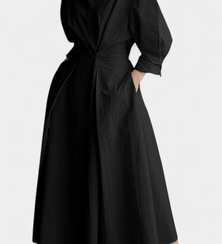 Vestido Maxi de Manga Larga Retro Miriam - Elegancia y Estilo Atemporal