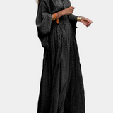 Vestido Maxi Geométrico Anelia con Encantador Escote en V