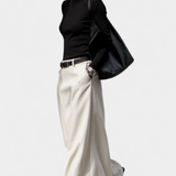 Falda H-Line Lisa de Estilo Urbano Moderno para un Look Contemporáneo