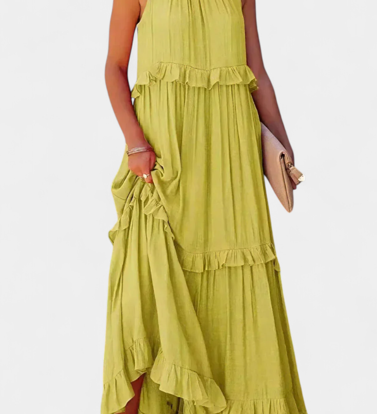 Vestido Monica de Estilo Clásico y Confort para una Frescura Natural