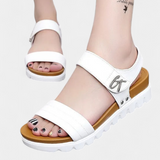 Clotide Sandalias de Plataforma Casual con Doble Correa y Hebilla Ajustable para un Estilo Único