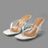 Sandalias de Tanga con Tacón Medio Elegantes y Confortables