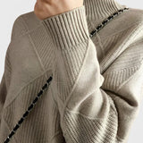 Jersey de Cachemira con Cuello Alto de Jazmín - Elegancia y Confort Disponible