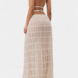 Eugenie Conjunto a Juego con Elegante Top Plisado y Falda Moderna