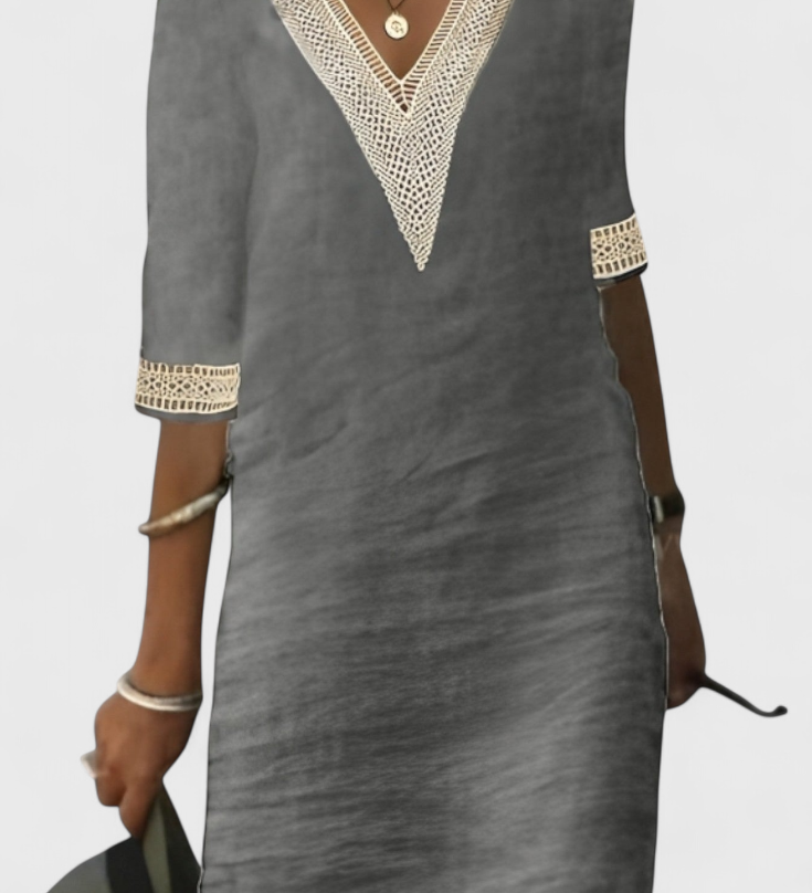 Vestido midi casual de elegancia sofisticada Malia