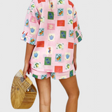 Conjunto de Estampado Rosa Paula para un estilo único y llamativo