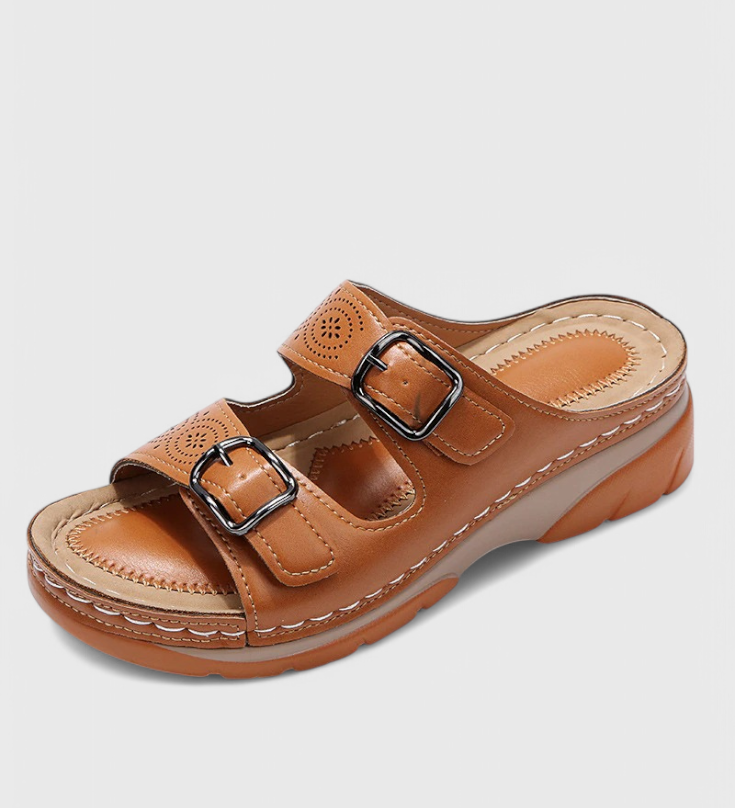 Tamsin Sandalias de Cuero con Diseños Ortopédicos para Máxima Comodidad