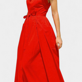 Vestido Largo Sin Tirantes con Cordones Laterales Ajustables para un Look Elegante y Estilizado