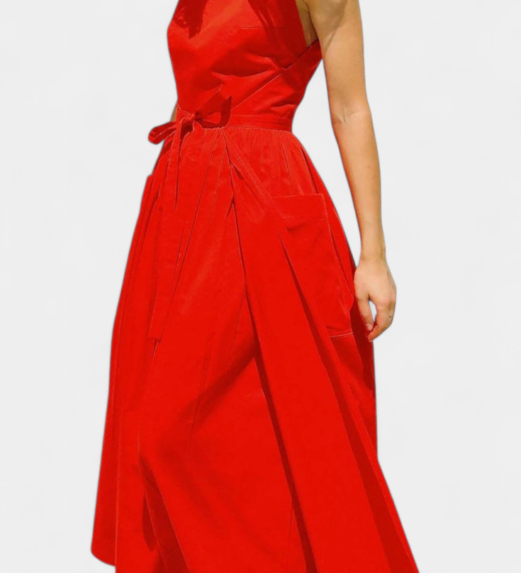 Vestido Largo Sin Tirantes con Cordones Laterales Ajustables para un Look Elegante y Estilizado