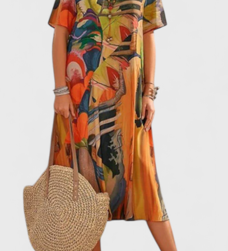 Vestido Lidia de Tela Transpirable con Diseño Moderno para un Estilo Fresco y Elegante