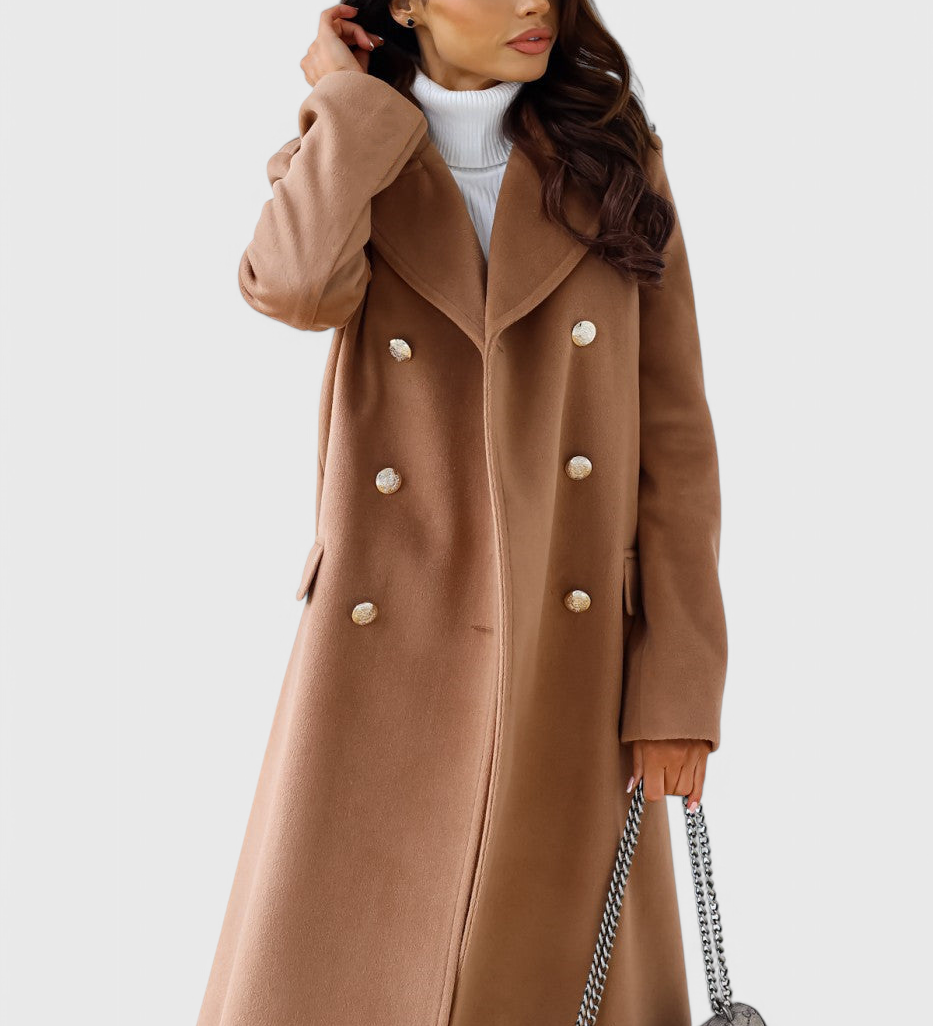 Abrigo Clásico de Lana Yara con Silueta Estructurada Para un Look Elegante y Sofisticado