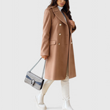 Abrigo Clásico de Lana Yara con Silueta Estructurada Para un Look Elegante y Sofisticado