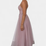 Vestido midi de tul Eileen elegante y sofisticado
