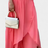 Elegante Conjunto de Dos Piezas con Top Holgado y Falda Asimétrica - La Perfecta Combinación de Estilo y Comodidad