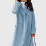 Abrigo Clásico de Lana Yara con Silueta Estructurada Para un Look Elegante y Sofisticado