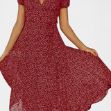 Nuria Vestido Midi Casual con Elegante Escote en V