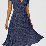 Nuria Vestido Midi Casual con Elegante Escote en V