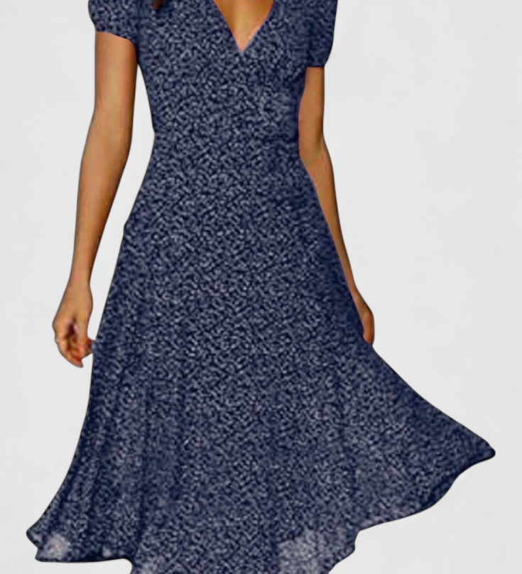 Nuria Vestido Midi Casual con Elegante Escote en V
