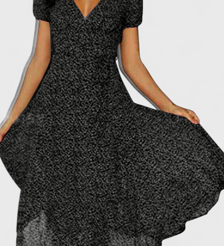 Nuria Vestido Midi Casual con Elegante Escote en V